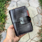 POCKET Traveller's Refillable Notebook | Eggplant Purple 'Live Edge' #7