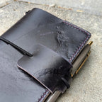 POCKET Traveller's Refillable Notebook | Eggplant Purple 'Live Edge' #9