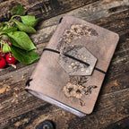 POCKET Traveller's Refillable Notebook | Ink-Stamped Flowers