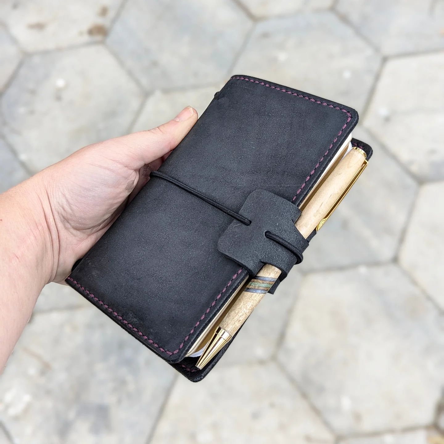 POCKET Traveller's Refillable Notebook | Black Nubuck