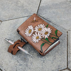POCKET Traveller's Refillable Notebook | Pyrography Daisies