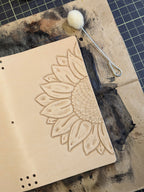 B6 SLIM Traveller's Refillable Notebook | Purple + Gold Sunflower for T.W.