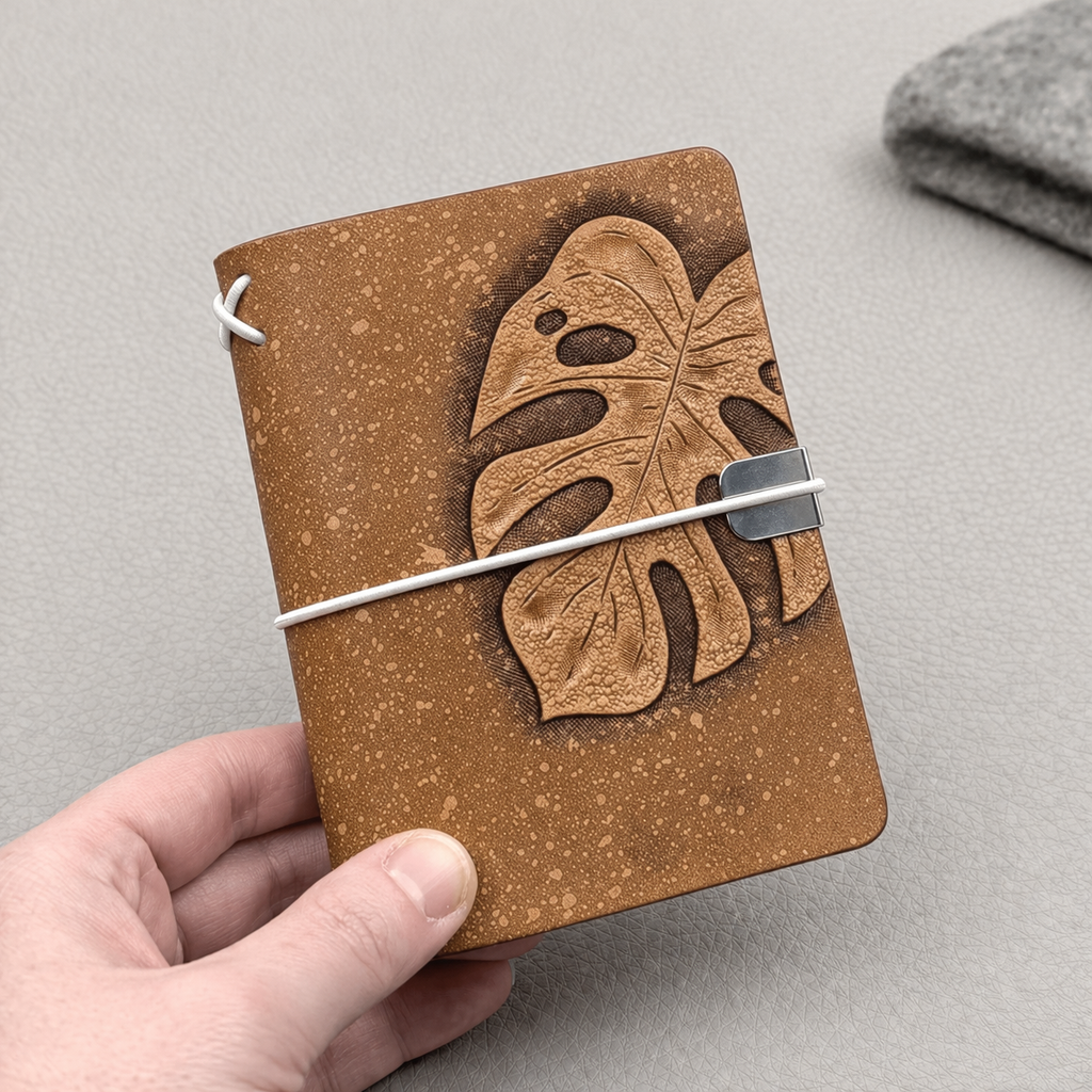 A7 Traveller's Notebook | Tooled Monstera Leaf, No. 1