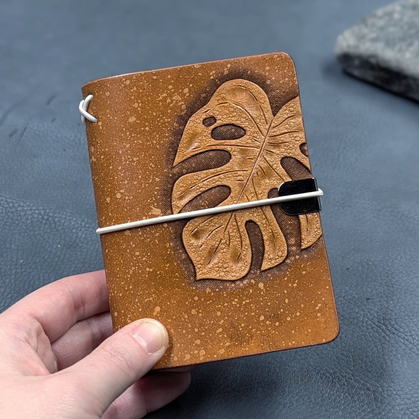 A7 Traveller's Notebook | Tooled Monstera Leaf, No. 1