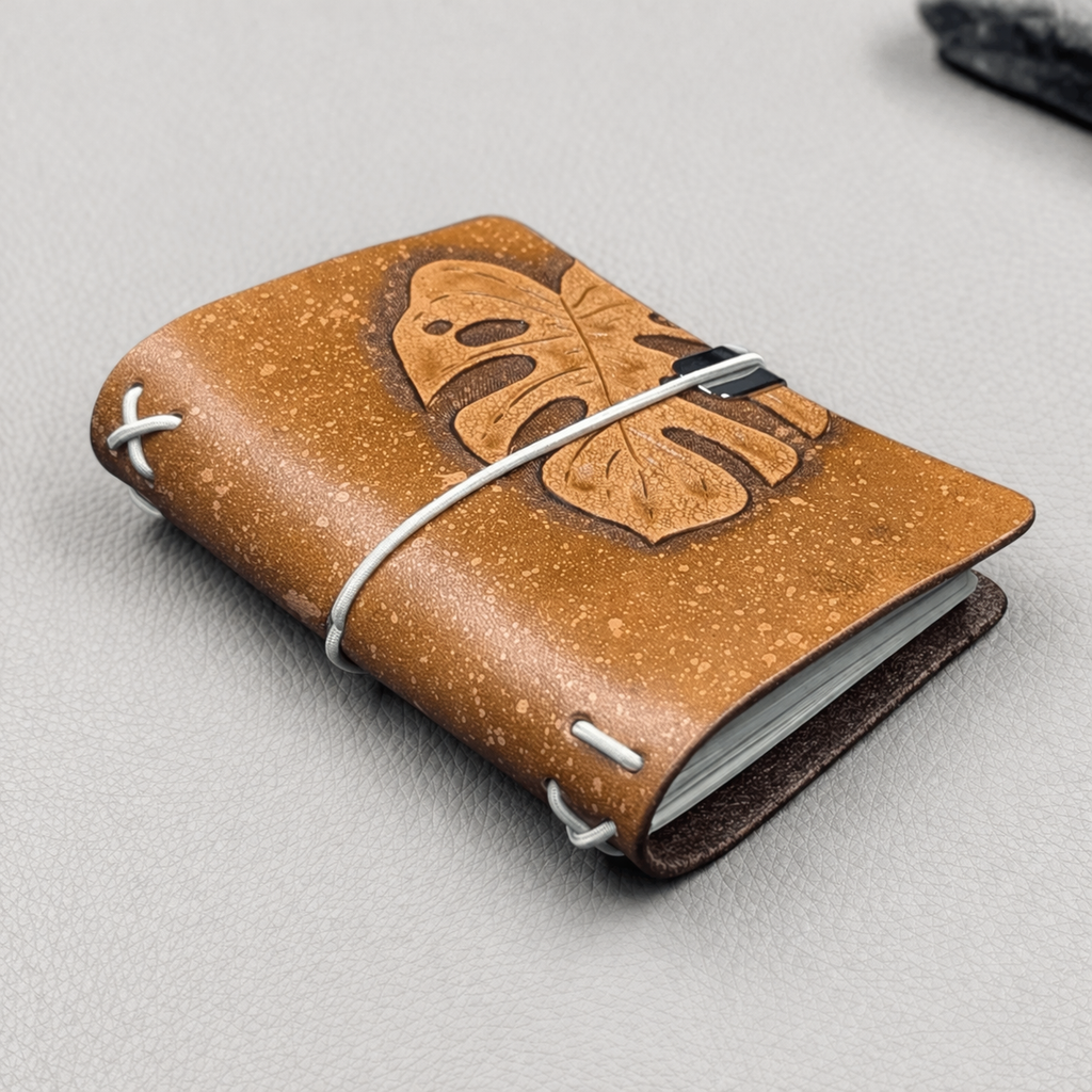 A7 Traveller's Notebook | Tooled Monstera Leaf, No. 1