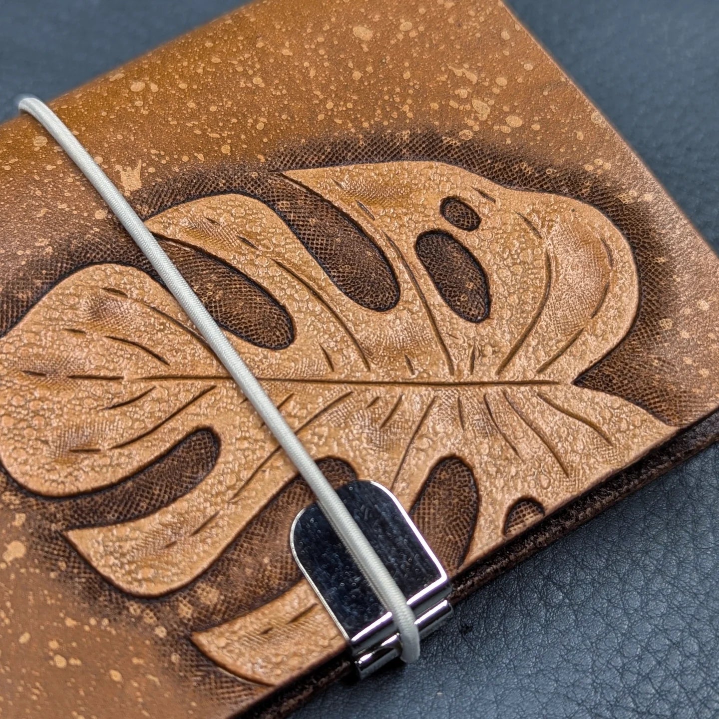 A7 Traveller's Notebook | Tooled Monstera Leaf, No. 1
