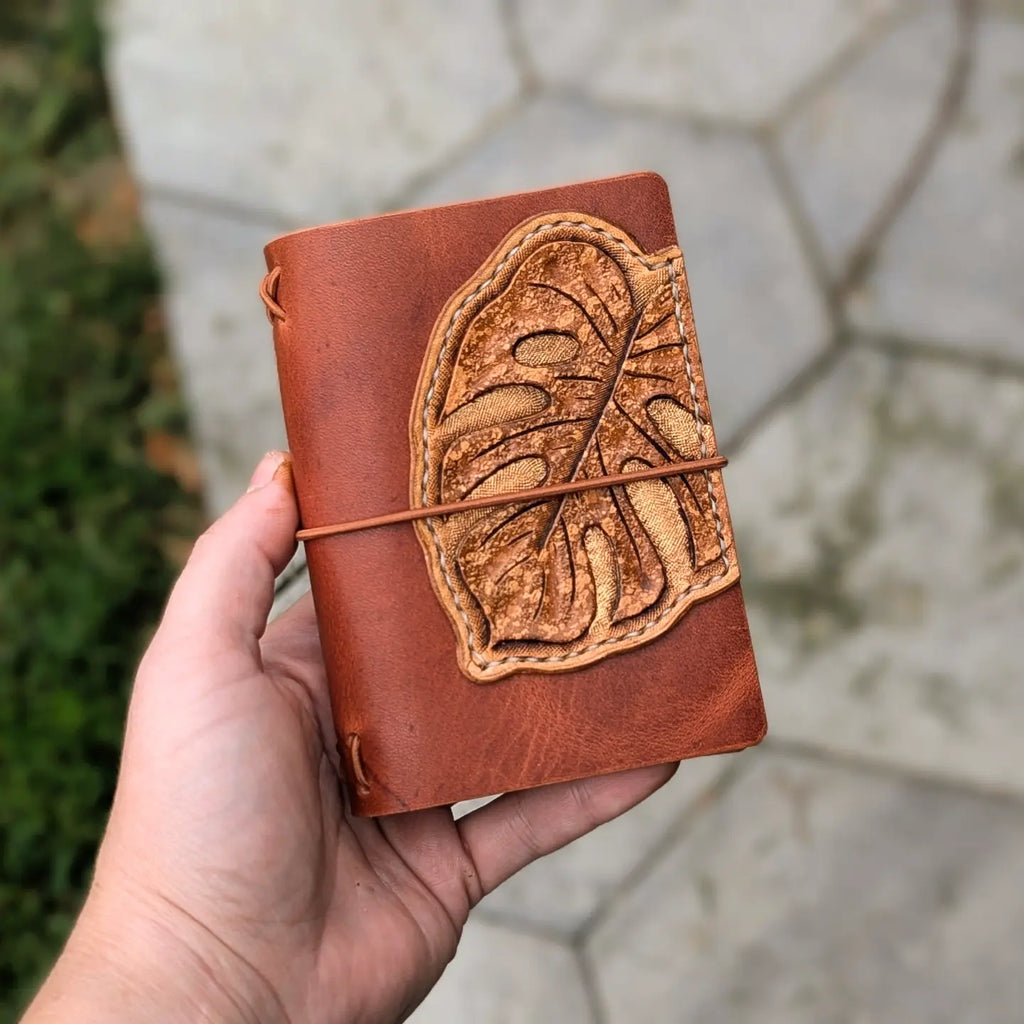 A7 Traveller's Notebook | Tooled Monstera Leaf, No. 2
