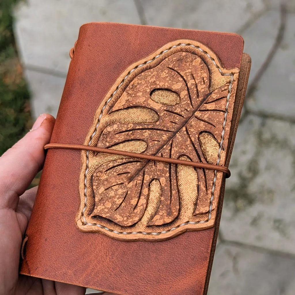 A7 Traveller's Notebook | Tooled Monstera Leaf, No. 2