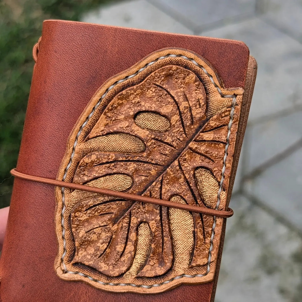 A7 Traveller's Notebook | Tooled Monstera Leaf, No. 2