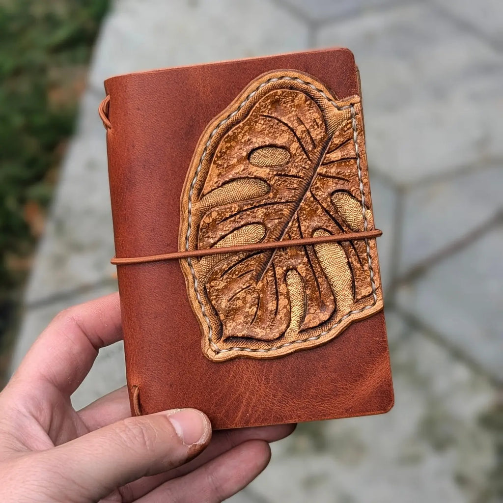 A7 Traveller's Notebook | Tooled Monstera Leaf, No. 2