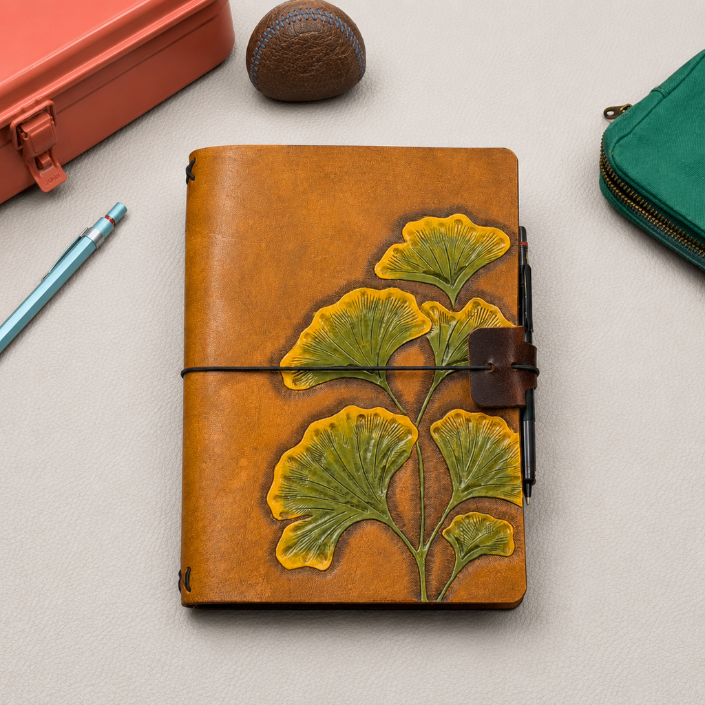 CUSTOM Traveller's Notebook | Ginkgo Leaves for M.N.