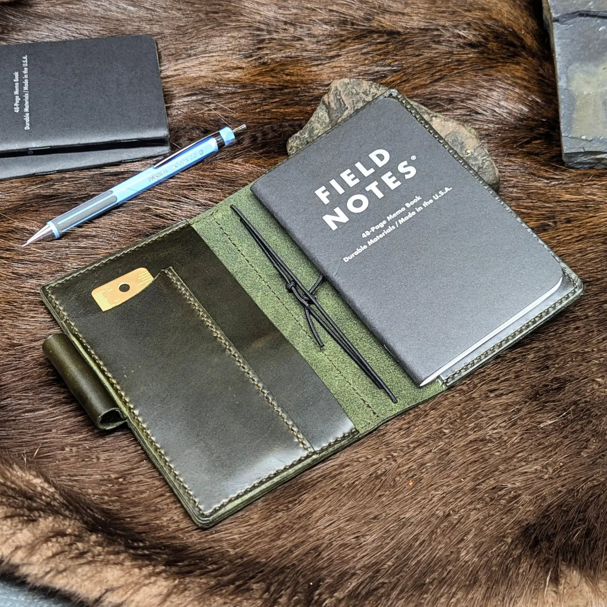 CUSTOM Traveller's Notebook | Pocket Velcro Cover for B.T.