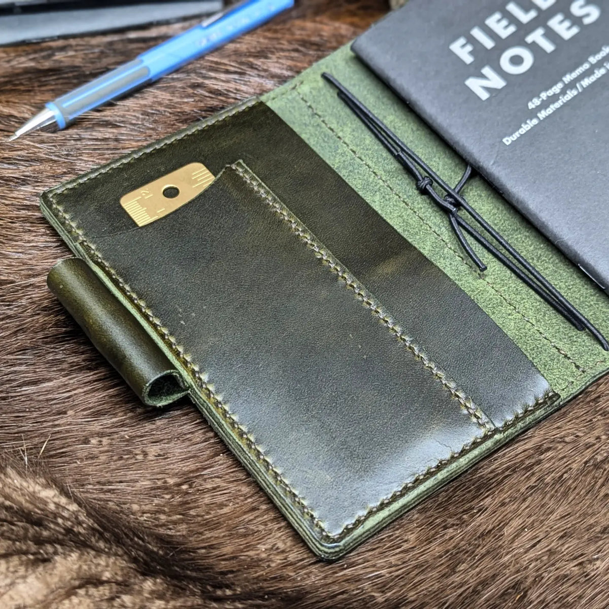 CUSTOM Traveller's Notebook | Pocket Velcro Cover for B.T.