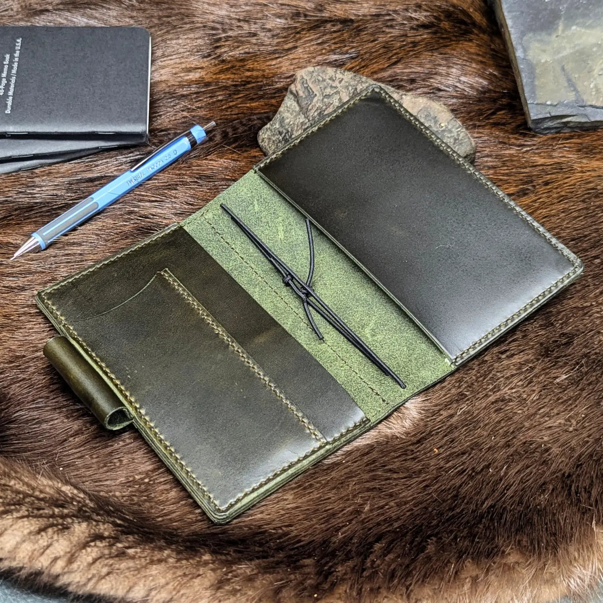 CUSTOM Traveller's Notebook | Pocket Velcro Cover for B.T.