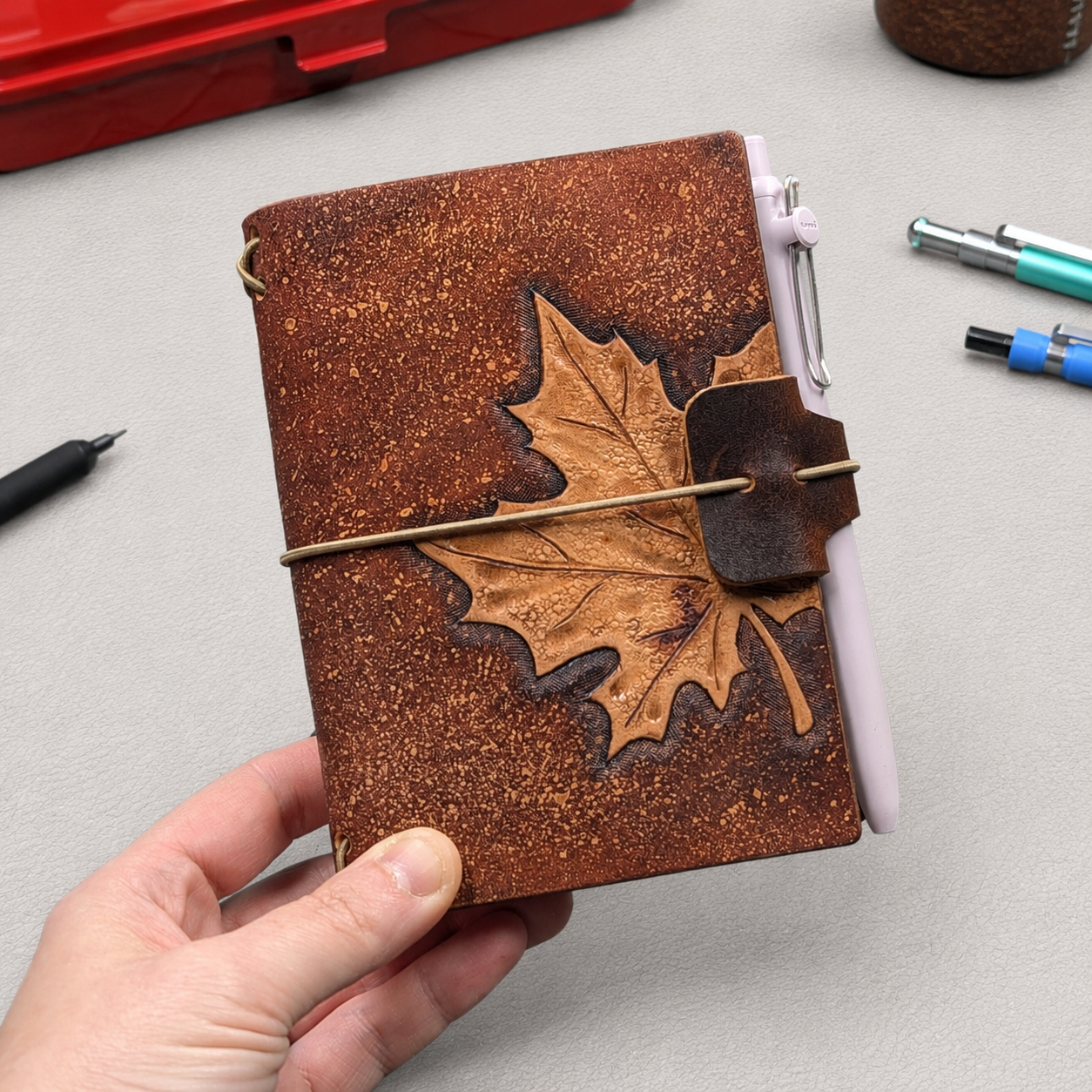 PASSPORT Traveller's Notebook | Tooled Maple Leaf, No. 3