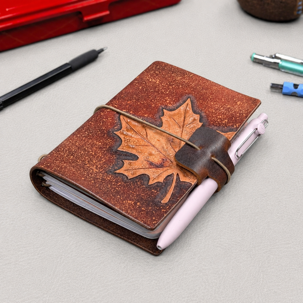 PASSPORT Traveller's Notebook | Tooled Maple Leaf, No. 3