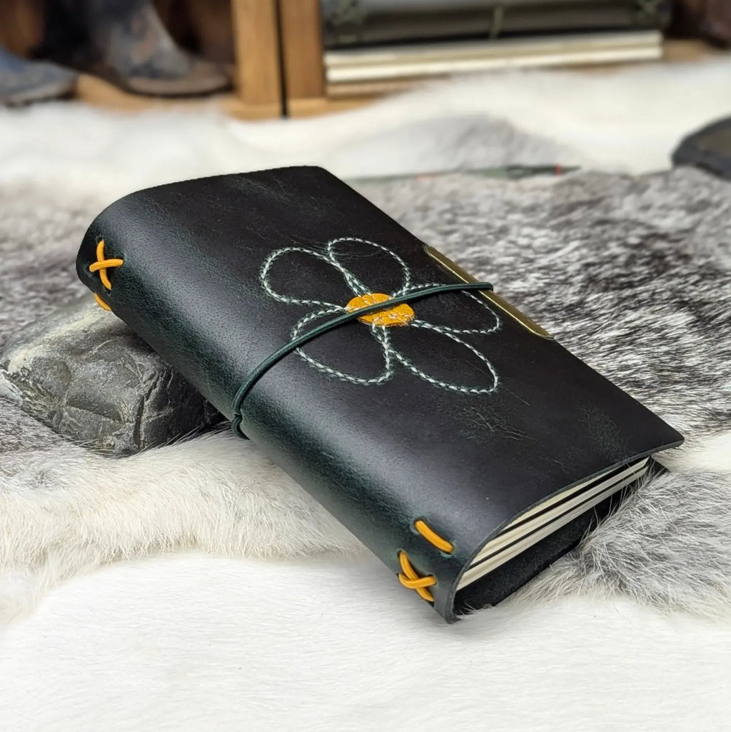 POCKET Traveller's Notebook | Stitched Flower