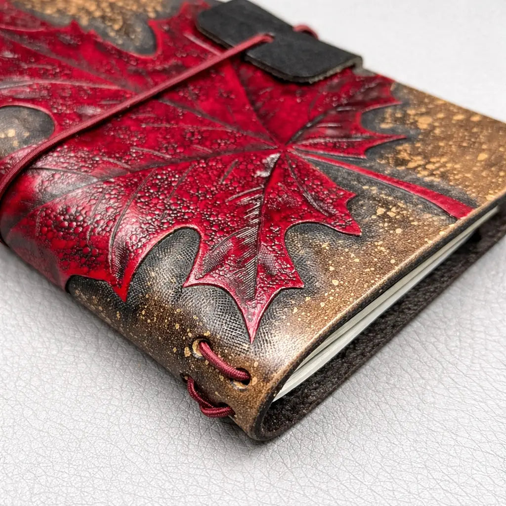 POCKET Traveller's Notebook | Tooled Maple Leaf, No 1.