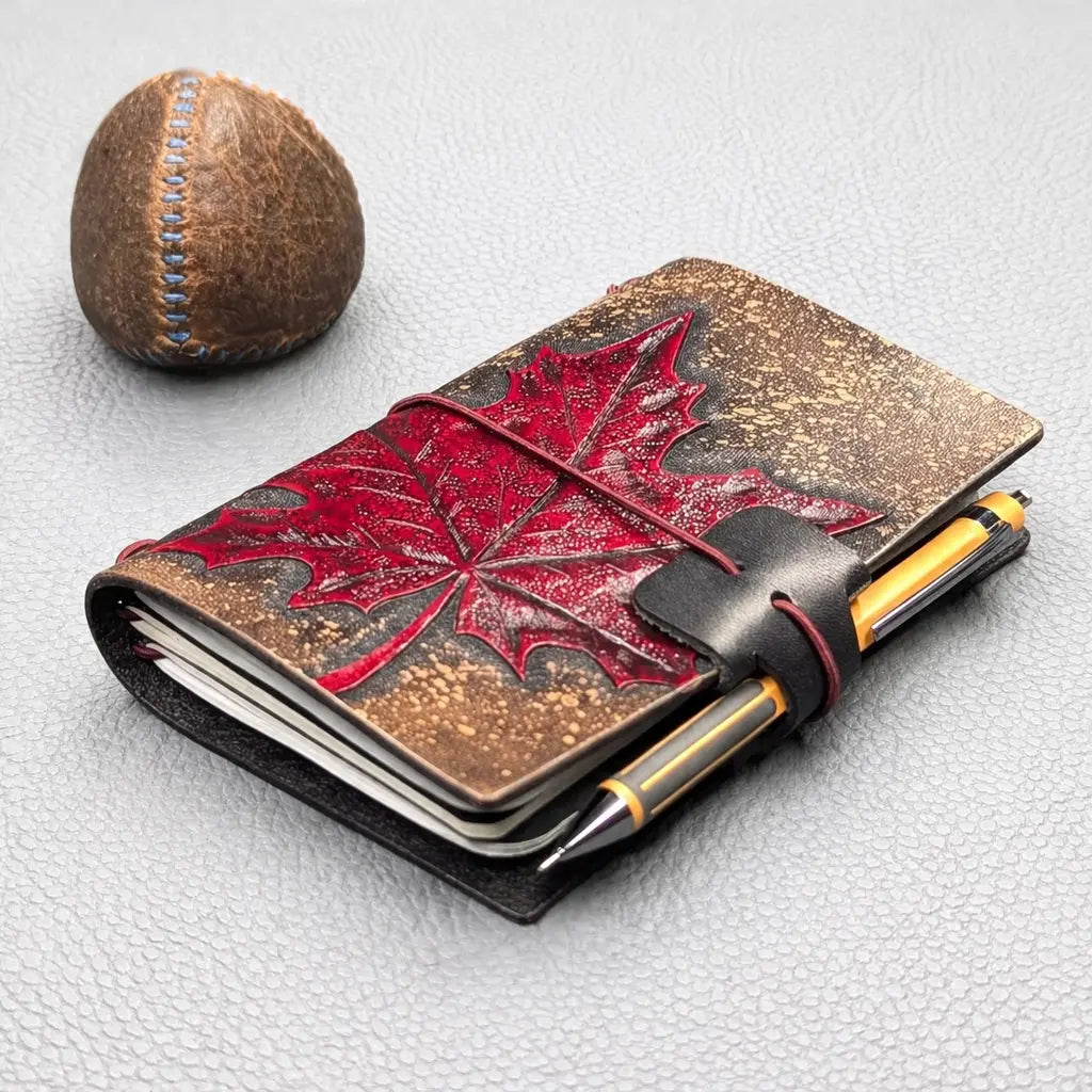 POCKET Traveller's Notebook | Tooled Maple Leaf, No 1.