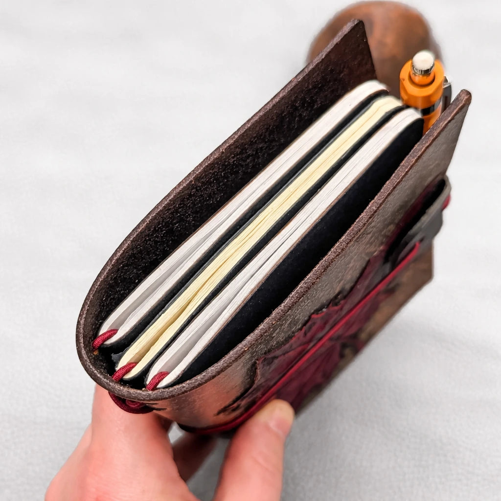 POCKET Traveller's Notebook | Tooled Maple Leaf, No 1.