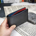 CUSTOM Bifold Wallet | Black, Blue, + Red for R.K.