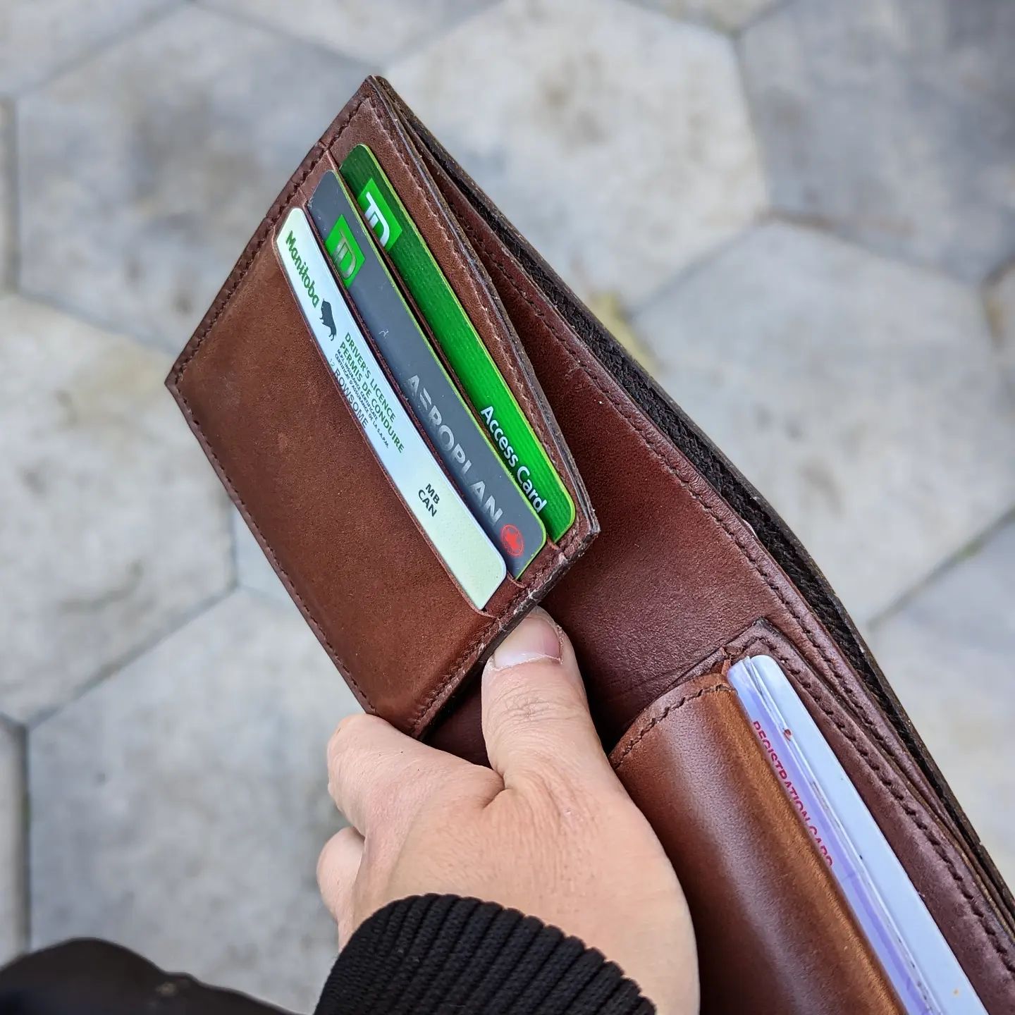 Custom Bifold Wallet | Brown with Coin Pouch for D.B.