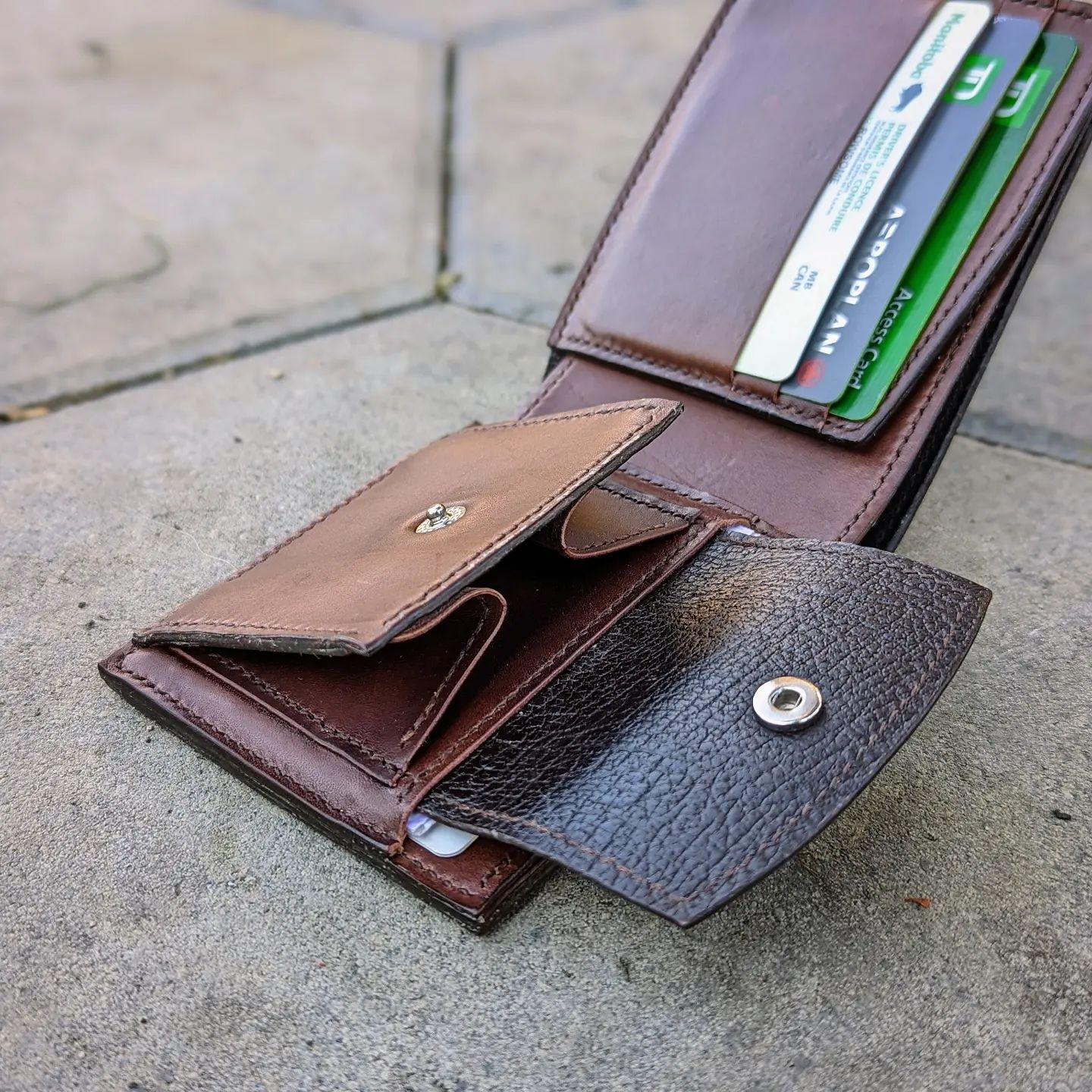 Custom Bifold Wallet | Brown with Coin Pouch for D.B.