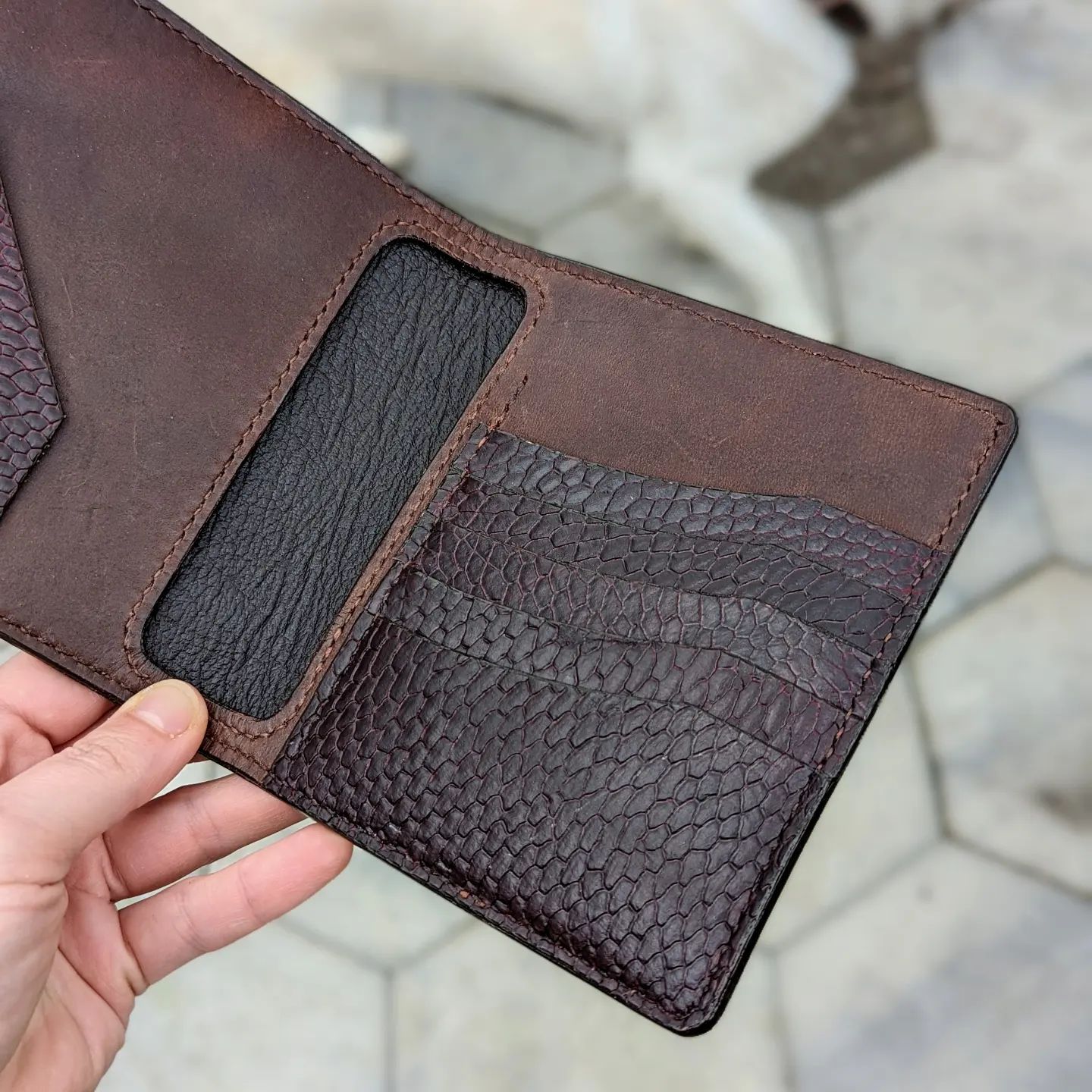 Custom X-Large Bifold Wallet | Brown Beaver for C.K.