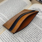 Five-Pocket Minimalist Wallet | Black + Tan